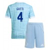 Juventus Federico Gatti #4 Bortedraktsett Barn 2025-26 Kortermet (+ korte bukser)